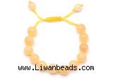 CGB8766 8mm,10mm round honey jade adjustable macrame bracelets