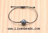 CGB9946 Fashion 12mm snowflake obsidian adjustable bracelet jewelry