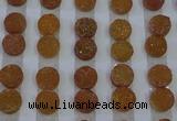 CGC101 12mm flat round druzy quartz cabochons wholesale