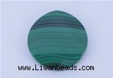 CGC44 24mm faceted coin natural malachite gemstone cabochons