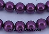 CGL335 5PCS 16 inches 10mm round dyed glass pearl beads wholesale