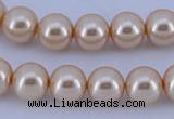 CGL42 10PCS 16 inches 4mm round dyed glass pearl beads wholesale