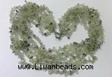 CGN722 19.5 inches stylish 6 rows prehnite chips necklaces
