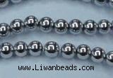 CHE425 15.5 inches 8mm round plated hematite beads wholesale