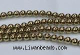 CHE430 15.5 inches 2mm round plated hematite beads wholesale