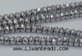 CHE732 15.5 inches 2*4mm faceted rondelle plated hematite beads