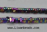 CHE922 15.5 inches 1*3mm triangle plated hematite beads wholesale