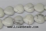CHG32 15.5 inches 12*12mm heart white howlite turquoise beads wholesale