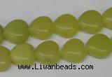 CHG33 15.5 inches 12*12mm heart olive jade gemstone beads wholesale