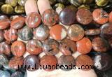 CIBS33 15 inches 20mm coin brecciated jasper beads wholesale