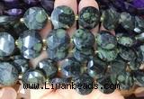 CIBS52 15 inches 15mm faceted coin kambaba jasper beads wholesale