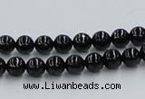 CJB02 16 inches 6mm round natural jet gemstone beads wholesale