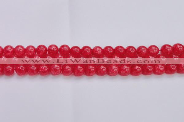 CKQ319 15.5 inches 14mm round dyed crackle quartz beads wholesale