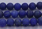 CLA70 15.5 inches 4mm round matte lapis lazuli beads wholesale