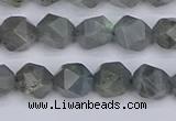 CLB981 15.5 inches 6mm faceted nuggets labradorite beads wholesale