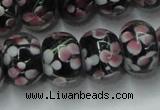 CLG766 14.5 inches 8*12mm rondelle lampwork glass beads wholesale