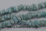 CLR31 15.5 inches natural larimar gemstone chip beads wholesale