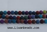 CLV524 15.5 inches 12mm round mixed lava beads wholesale