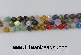 CME108 15.5 inches 10mm faceted nuggets mixed gemstone beads