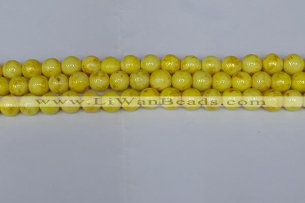 CMJ907 15.5 inches 8mm round Mashan jade beads wholesale