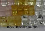 CMQ38 15.5 inches 5*8mm triangle mixed quartz beads wholesale