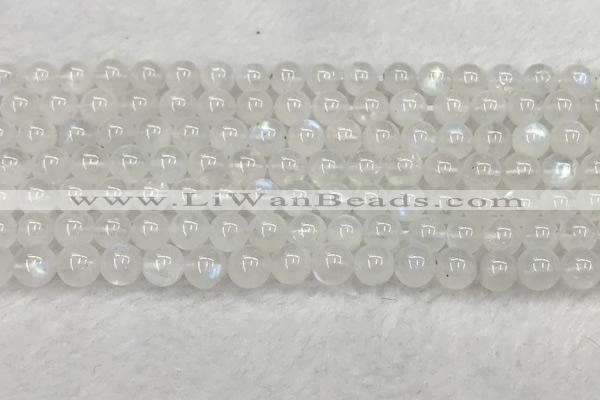 CMS1906 15.5 inches 6mm round white moonstone gemstone beads