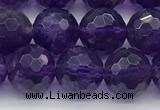 CNA1176 15.5 inches 8mm faceted round natural amethyst beads