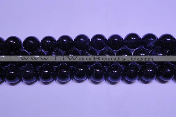 CNA565 15.5 inches 14mm round AA grade natural dark amethyst beads