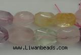 CNG1103 15.5 inches 12*16mm - 13*18mm faceted nuggets mixed quartz beads