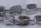 CNG2000 15.5 inches 8*12mm - 10*15mm nuggets plated quartz beads