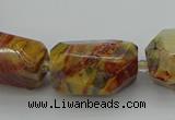 CNG5422 12*16mm - 15*25mm faceted nuggets crazy lace agate beads