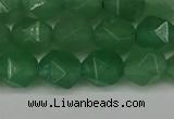 CNG6101 15.5 inches 8mm faceted nuggets green aventurine beads