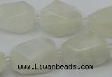 CNG6926 12*16mm - 15*25mm faceted nuggets white moonstone beads