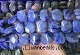 CNG7567 18*25mm - 20*28mm faceted freeform blue aventurine beads