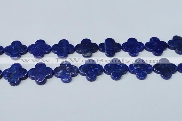 CNL1284 15.5 inches 25mm flower natural lapis lazuli beads