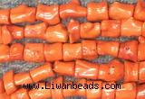COBS02 15 inches 12*16 - 13*18mm irregular orange coral beads wholesale