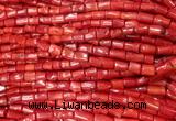 COBS03 15 inches 6*10 - 10*14mm irregular red coral beads wholesale