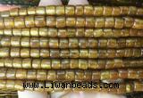 COBS07 15 inches 4*6mm heishi golden coral beads wholesale