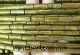 COBS11 15 inches 6*15mm tube golden coral beads wholesale