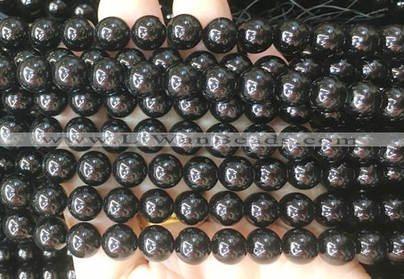COBS20 15 inches 8mm round black coral beads wholesale