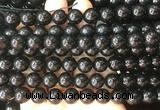 COBS21 15 inches 9mm round black coral beads wholesale