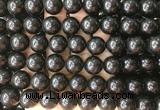 COBS23 15 inches 13mm round black coral beads wholesale