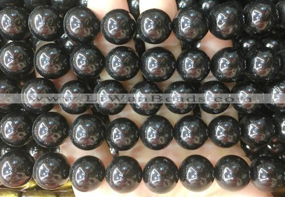 COBS24 15 inches 14mm round black coral beads wholesale