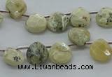 COP1482 15.5 inches 10*10mm briolette African opal gemstone beads
