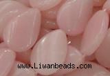 COP425 15.5 inches 18*24mm twisted teardrop Chinese pink opal gemstone bead