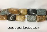 COS255 15.5 inches 18*25mm rectangle ocean stone beads wholesale