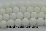 CPB411 15.5 inches 6mm round matte white porcelain beads