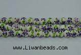CPB623 15.5 inches 10mm round Painted porcelain beads