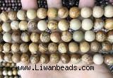 CPJ661 15.5 inches 10mm round picture jasper beads wholesale