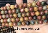 CPJ673 15.5 inches 10mm round picasso jasper beads wholesale